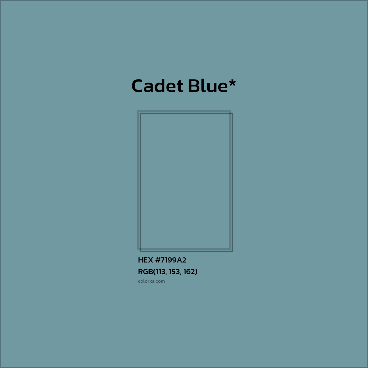 HEX #7199A2 Color Name, Color Code, Palettes, Similar Paints, Images