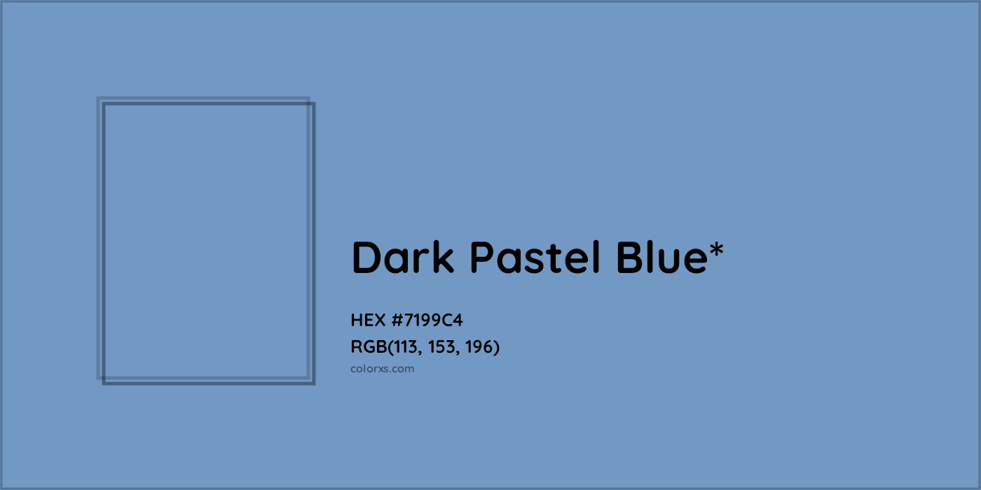 HEX #7199C4 Color Name, Color Code, Palettes, Similar Paints, Images