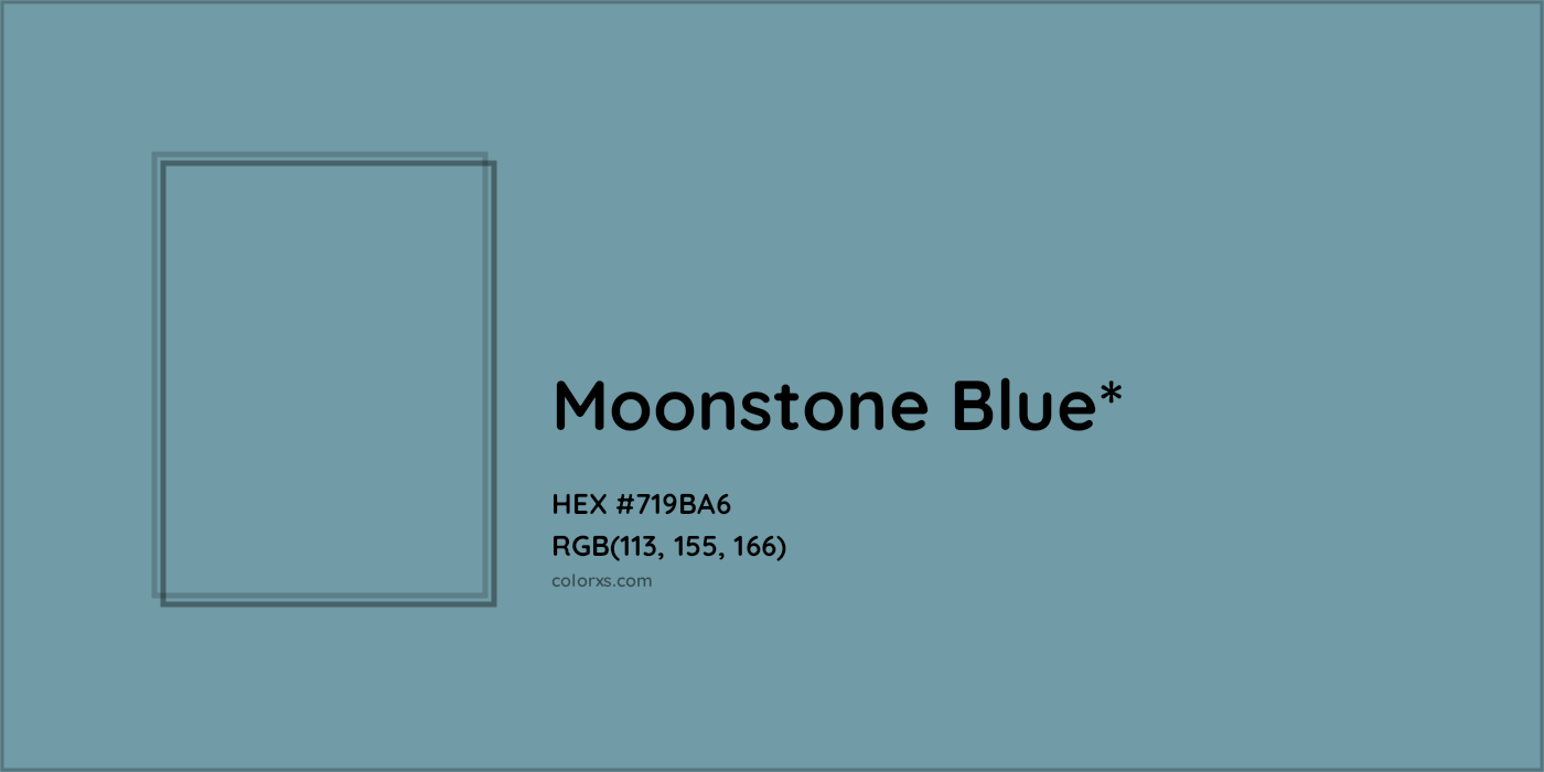 HEX #719BA6 Color Name, Color Code, Palettes, Similar Paints, Images