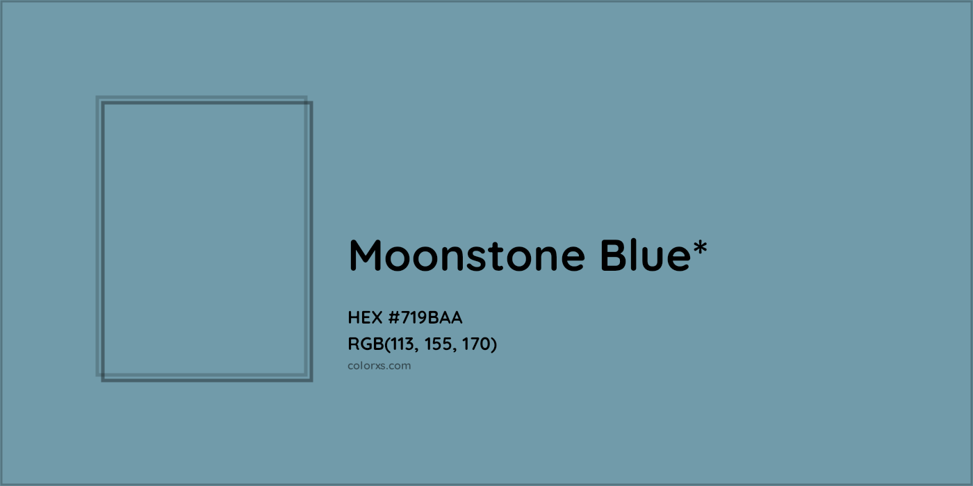 HEX #719BAA Color Name, Color Code, Palettes, Similar Paints, Images