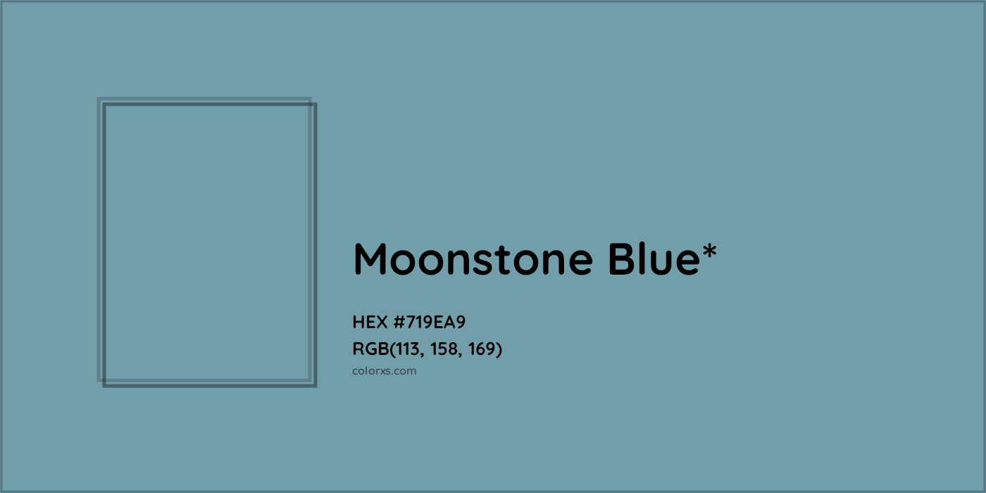 HEX #719EA9 Color Name, Color Code, Palettes, Similar Paints, Images