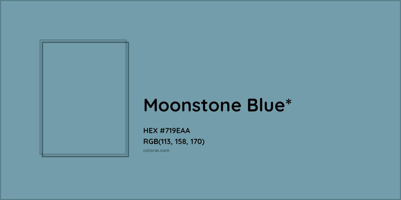 HEX #719EAA Color Name, Color Code, Palettes, Similar Paints, Images