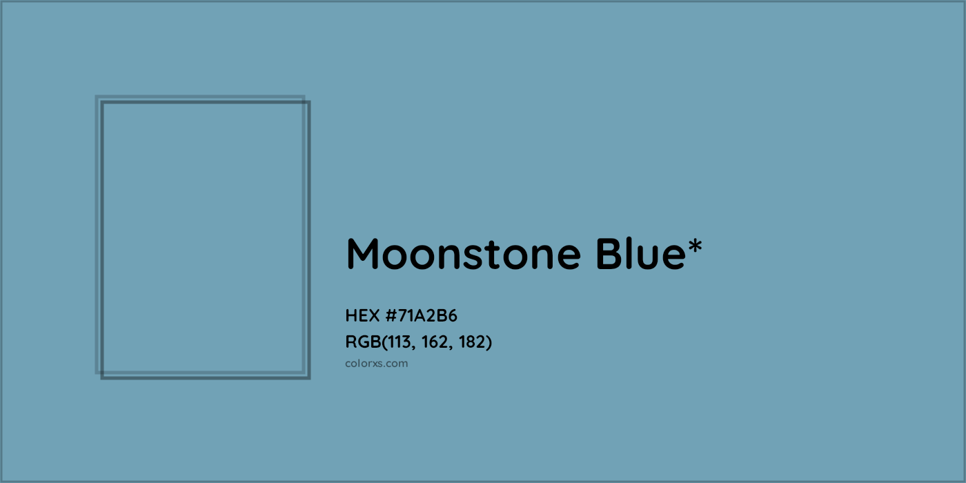 HEX #71A2B6 Color Name, Color Code, Palettes, Similar Paints, Images