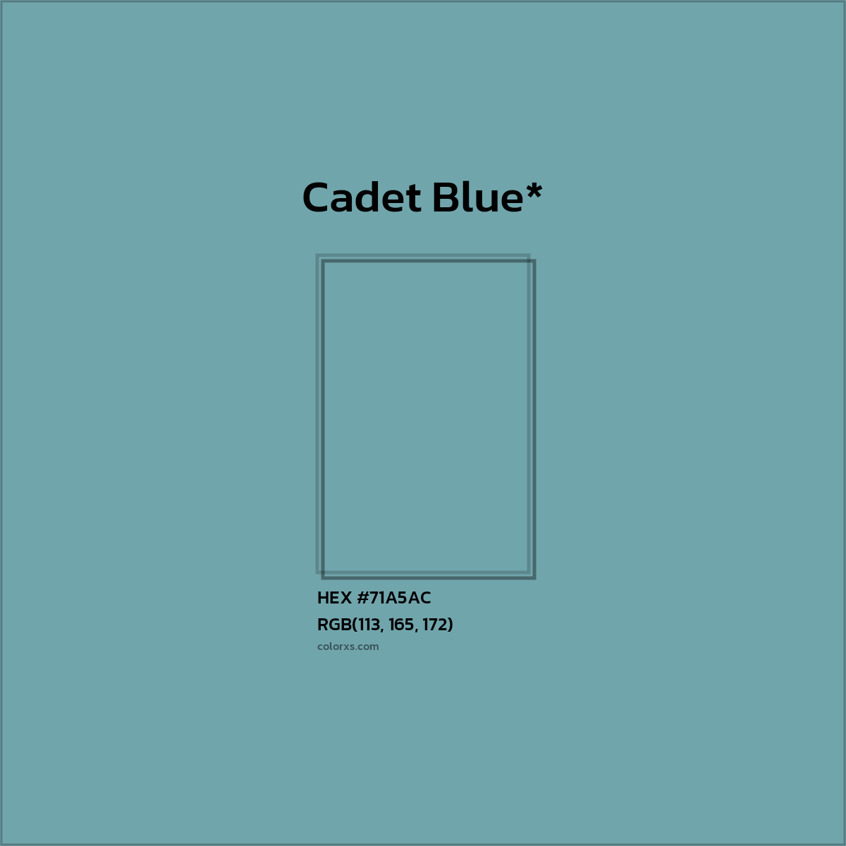 HEX #71A5AC Color Name, Color Code, Palettes, Similar Paints, Images