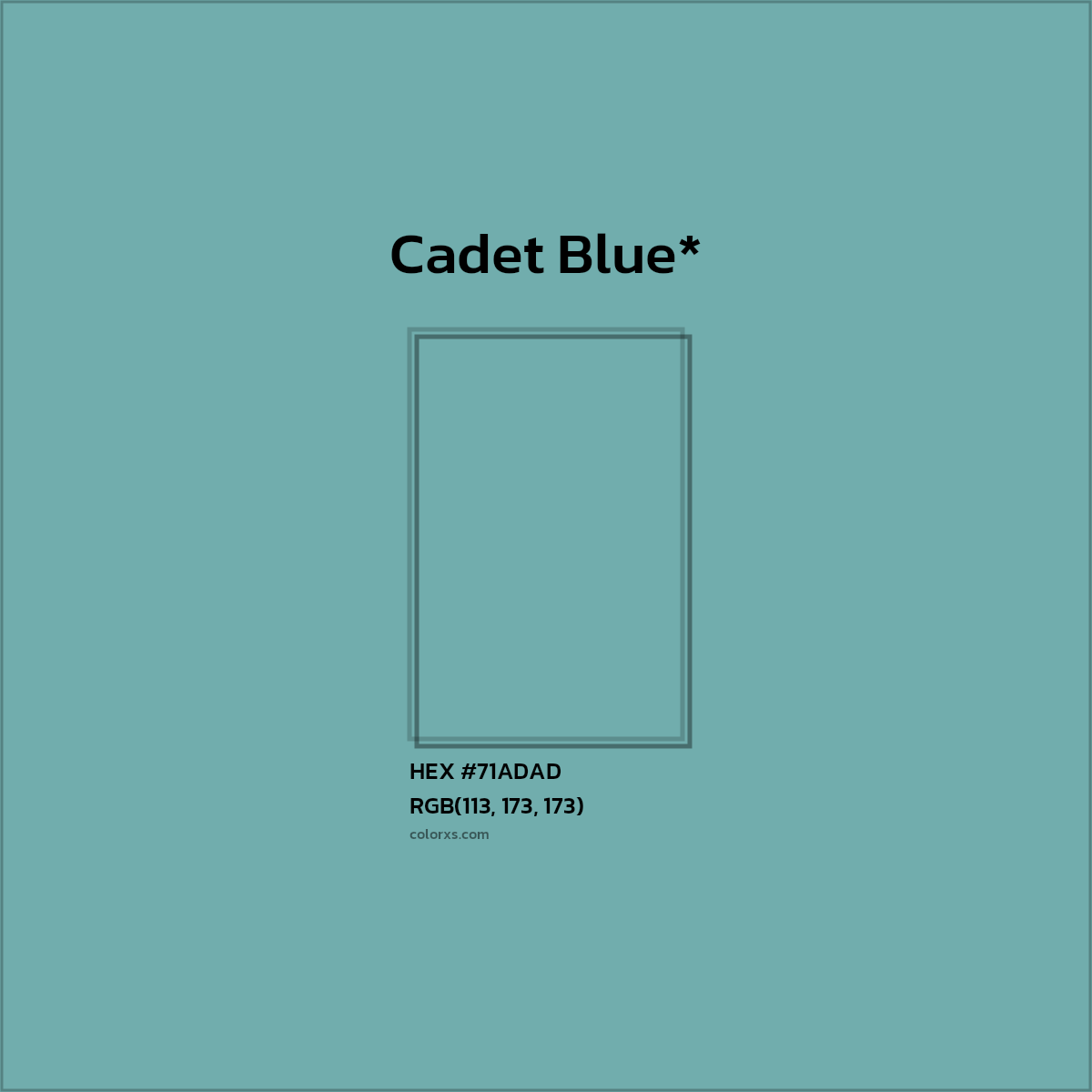 HEX #71ADAD Color Name, Color Code, Palettes, Similar Paints, Images