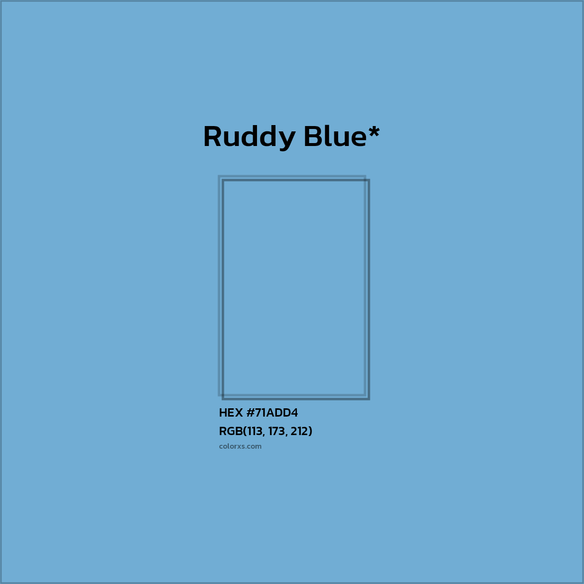 HEX #71ADD4 Color Name, Color Code, Palettes, Similar Paints, Images
