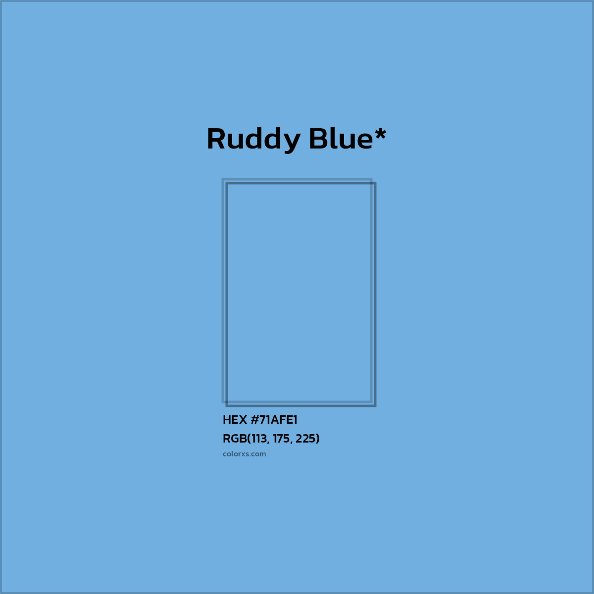 HEX #71AFE1 Color Name, Color Code, Palettes, Similar Paints, Images