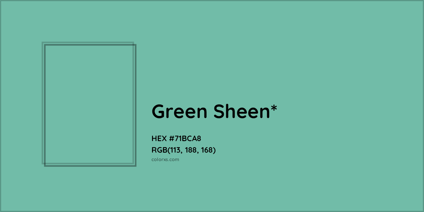 HEX #71BCA8 Color Name, Color Code, Palettes, Similar Paints, Images