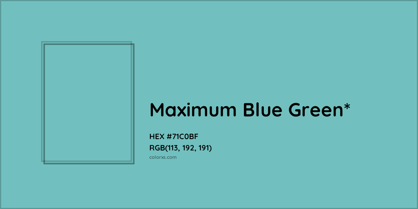 HEX #71C0BF Color Name, Color Code, Palettes, Similar Paints, Images