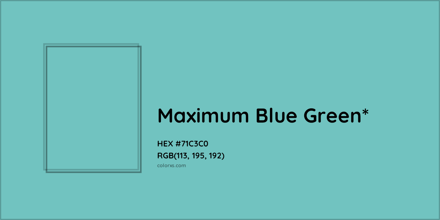 HEX #71C3C0 Color Name, Color Code, Palettes, Similar Paints, Images