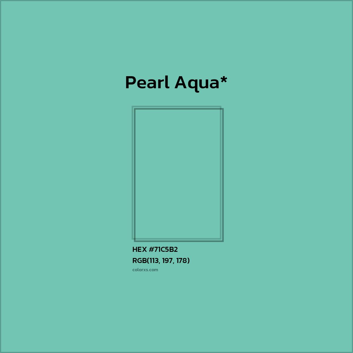 HEX #71C5B2 Color Name, Color Code, Palettes, Similar Paints, Images