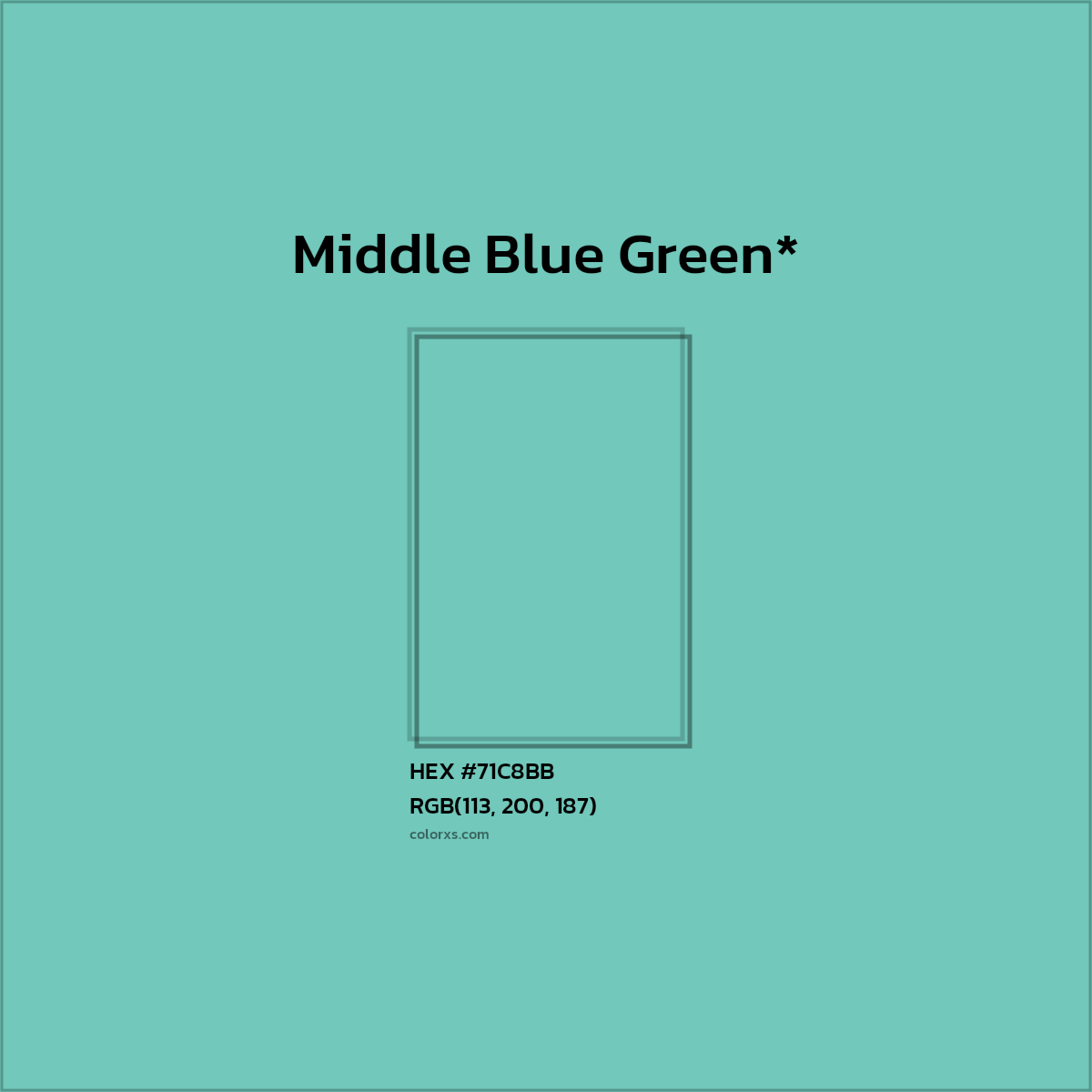 HEX #71C8BB Color Name, Color Code, Palettes, Similar Paints, Images