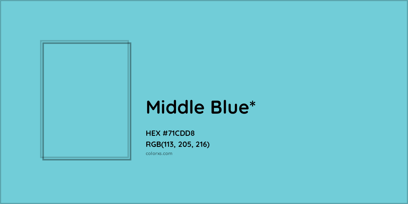 HEX #71CDD8 Color Name, Color Code, Palettes, Similar Paints, Images