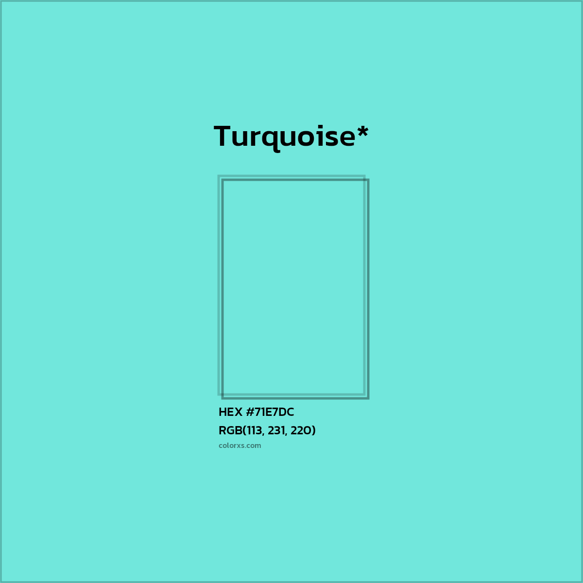 HEX #71E7DC Color Name, Color Code, Palettes, Similar Paints, Images