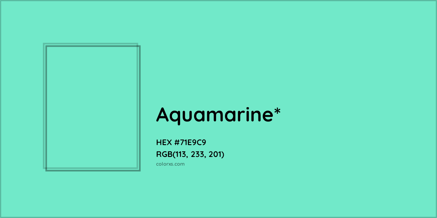 HEX #71E9C9 Color Name, Color Code, Palettes, Similar Paints, Images