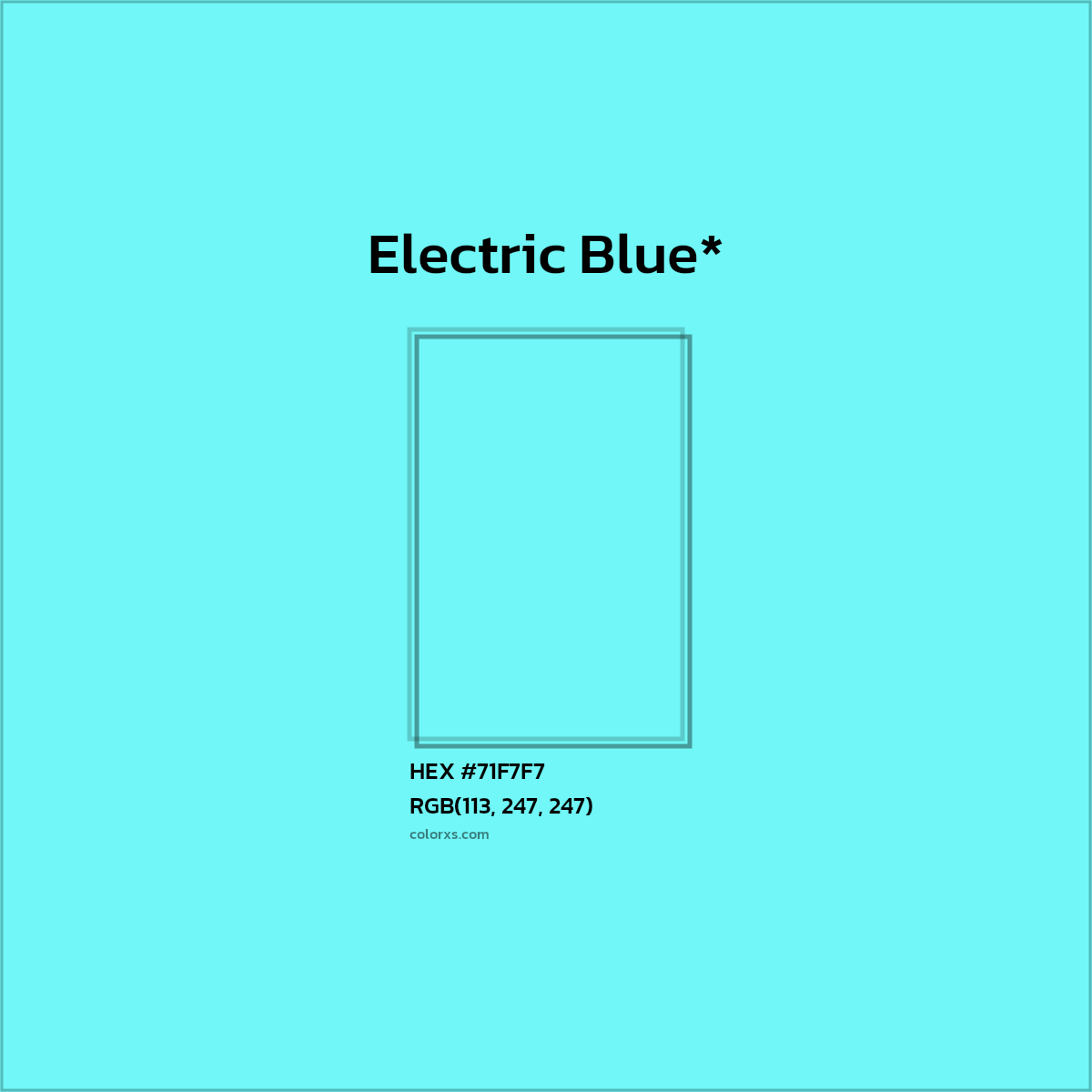 HEX #71F7F7 Color Name, Color Code, Palettes, Similar Paints, Images