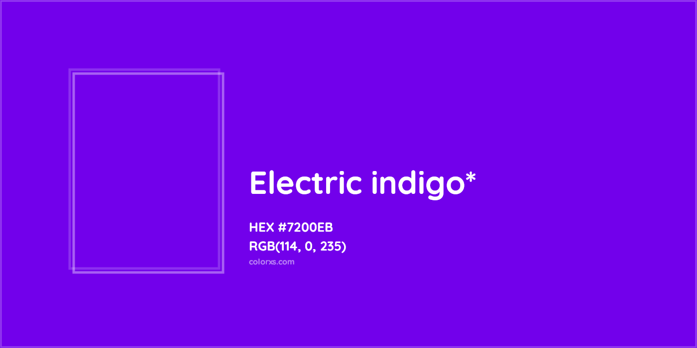 HEX #7200EB Color Name, Color Code, Palettes, Similar Paints, Images