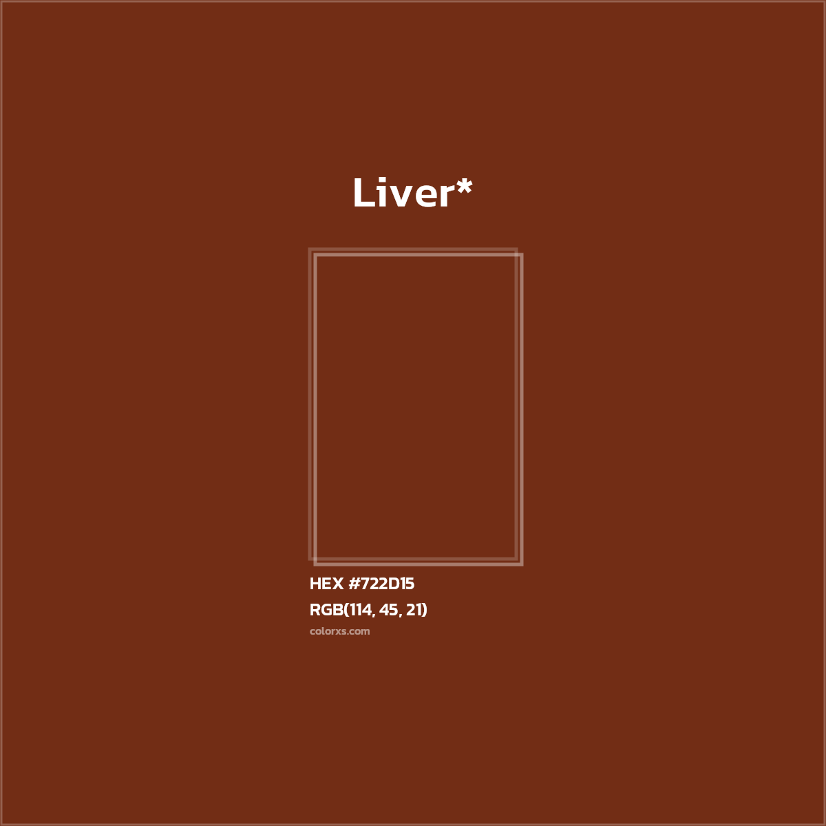 HEX #722D15 Color Name, Color Code, Palettes, Similar Paints, Images