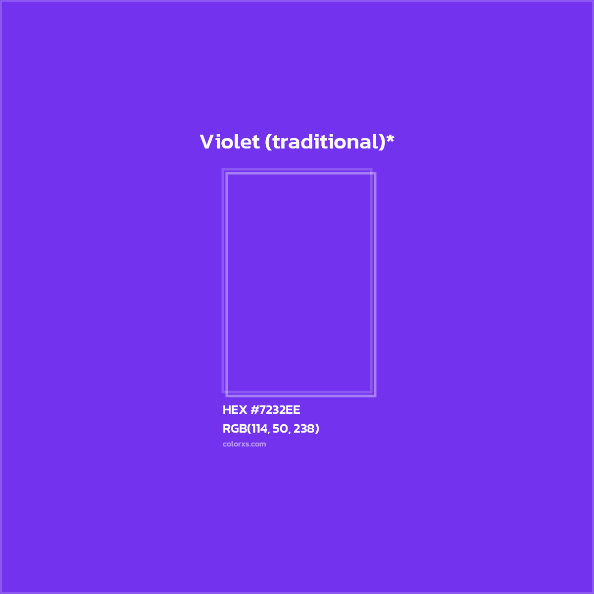 HEX #7232EE Color Name, Color Code, Palettes, Similar Paints, Images