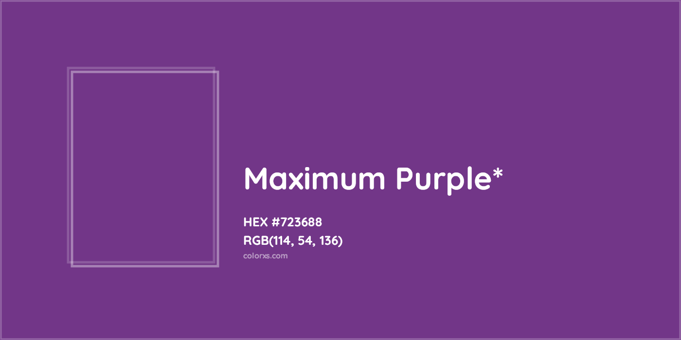 HEX #723688 Color Name, Color Code, Palettes, Similar Paints, Images
