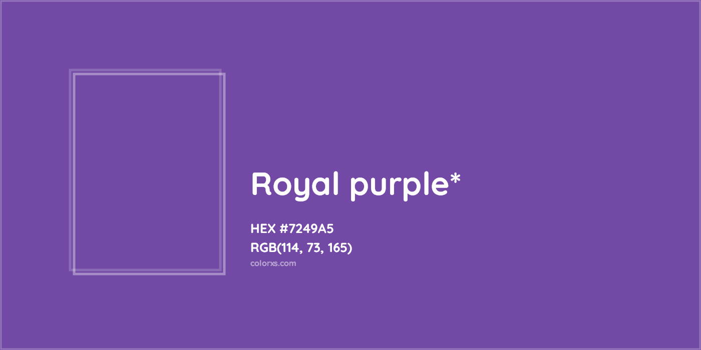 HEX #7249A5 Color Name, Color Code, Palettes, Similar Paints, Images