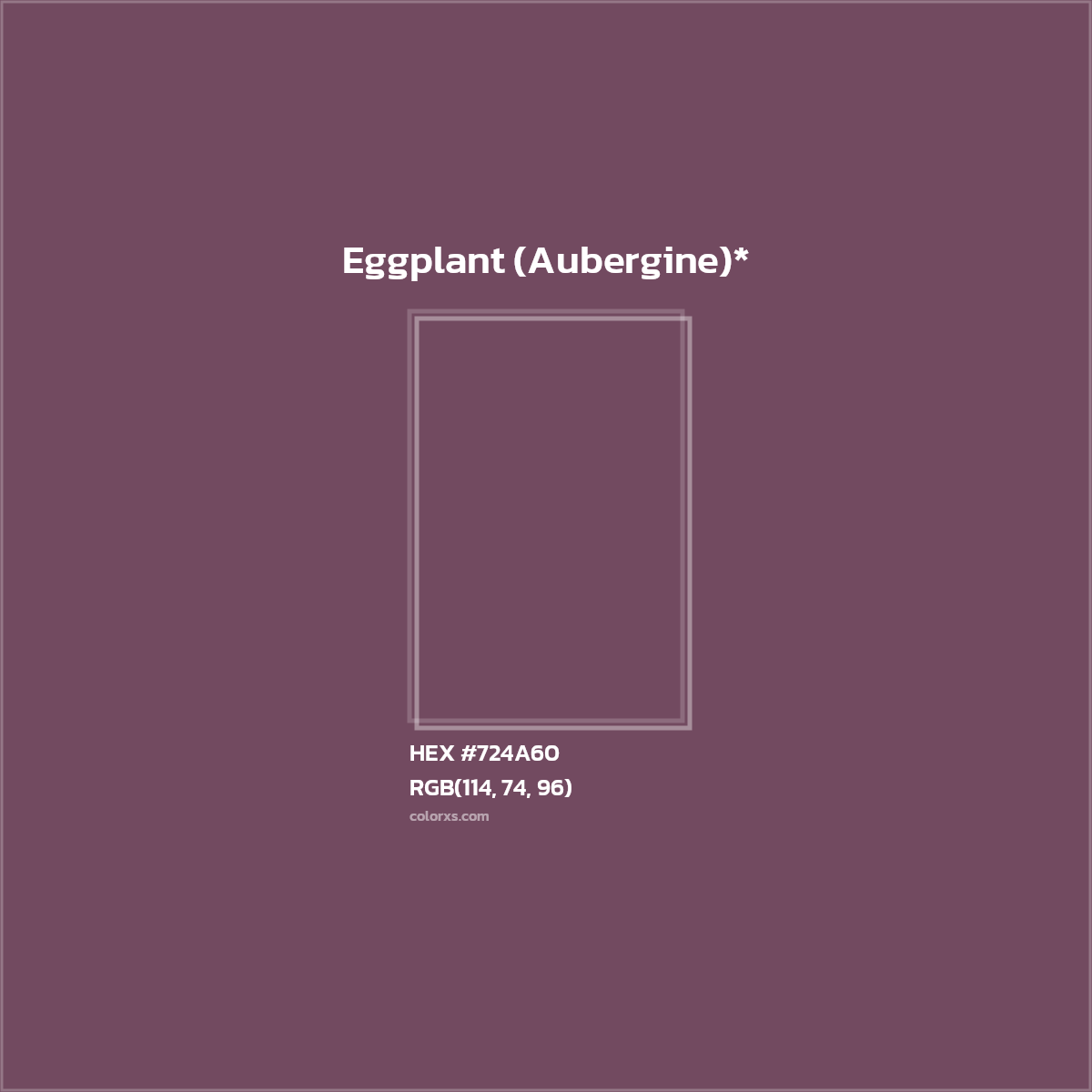 HEX #724A60 Color Name, Color Code, Palettes, Similar Paints, Images