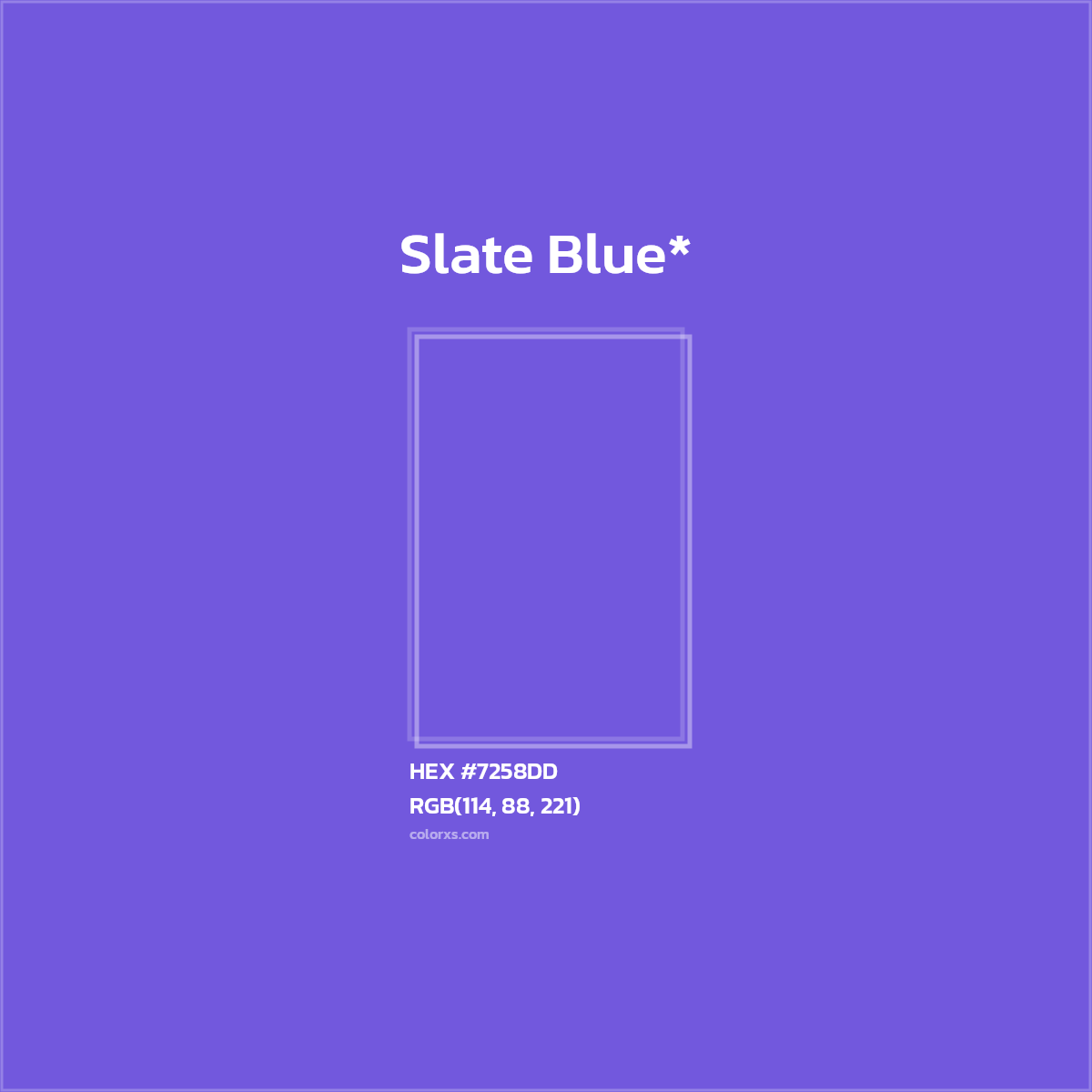 HEX #7258DD Color Name, Color Code, Palettes, Similar Paints, Images
