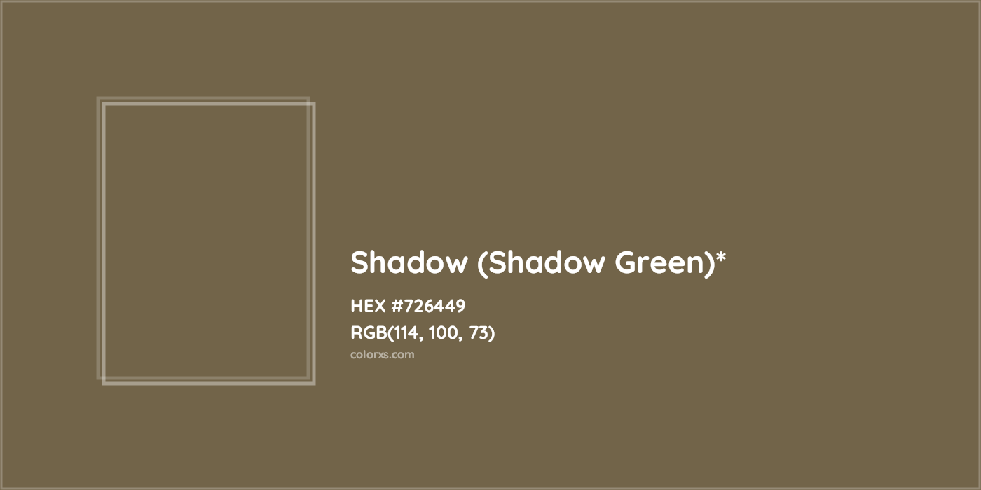 HEX #726449 Color Name, Color Code, Palettes, Similar Paints, Images