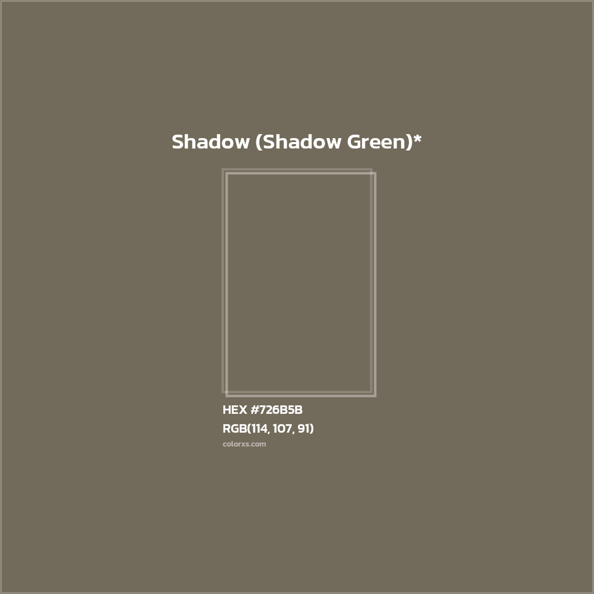 HEX #726B5B Color Name, Color Code, Palettes, Similar Paints, Images