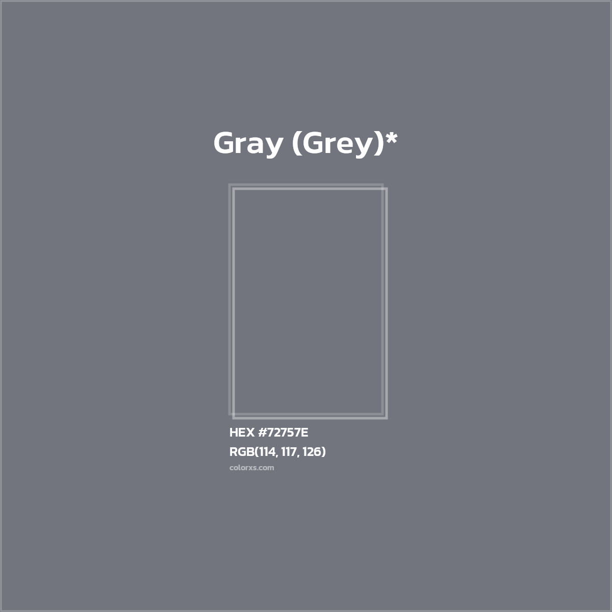 HEX #72757E Color Name, Color Code, Palettes, Similar Paints, Images