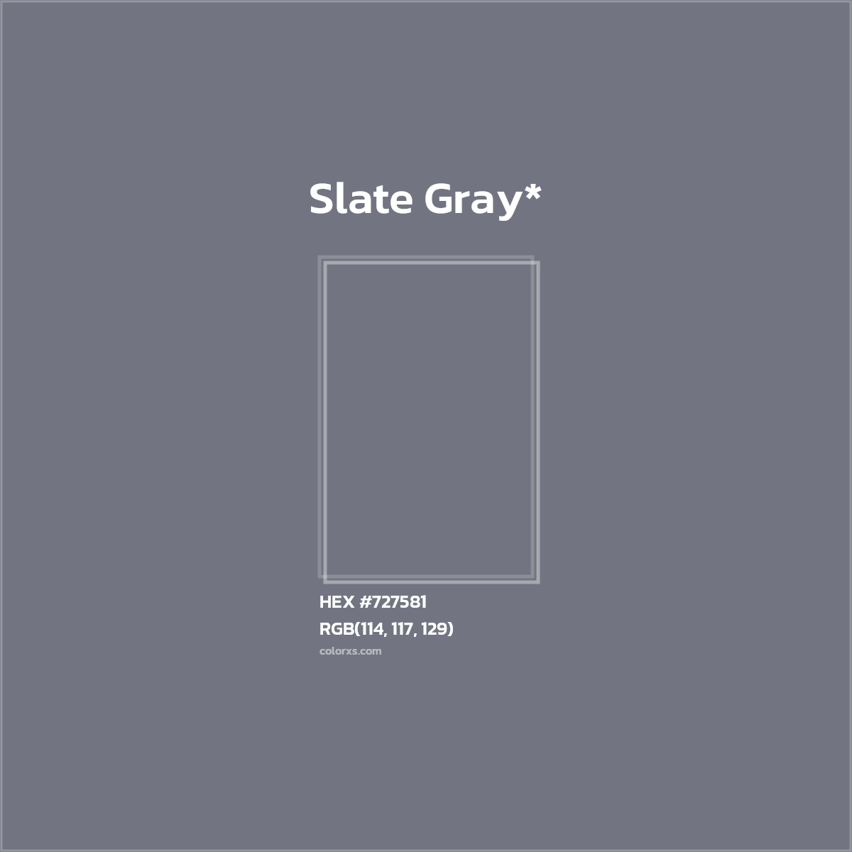 HEX #727581 Color Name, Color Code, Palettes, Similar Paints, Images