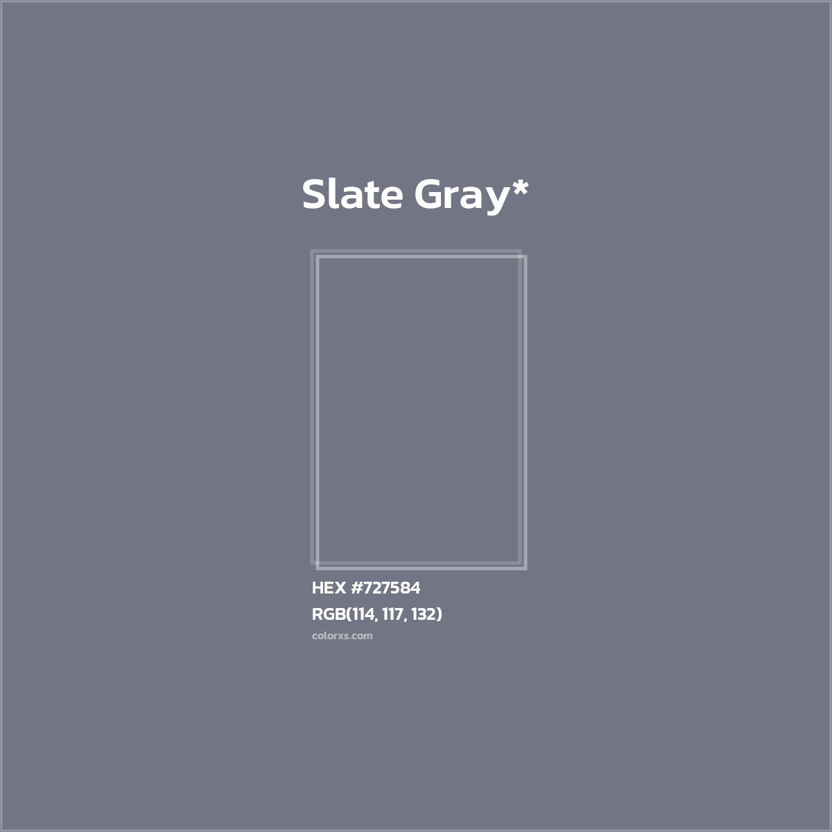 HEX #727584 Color Name, Color Code, Palettes, Similar Paints, Images