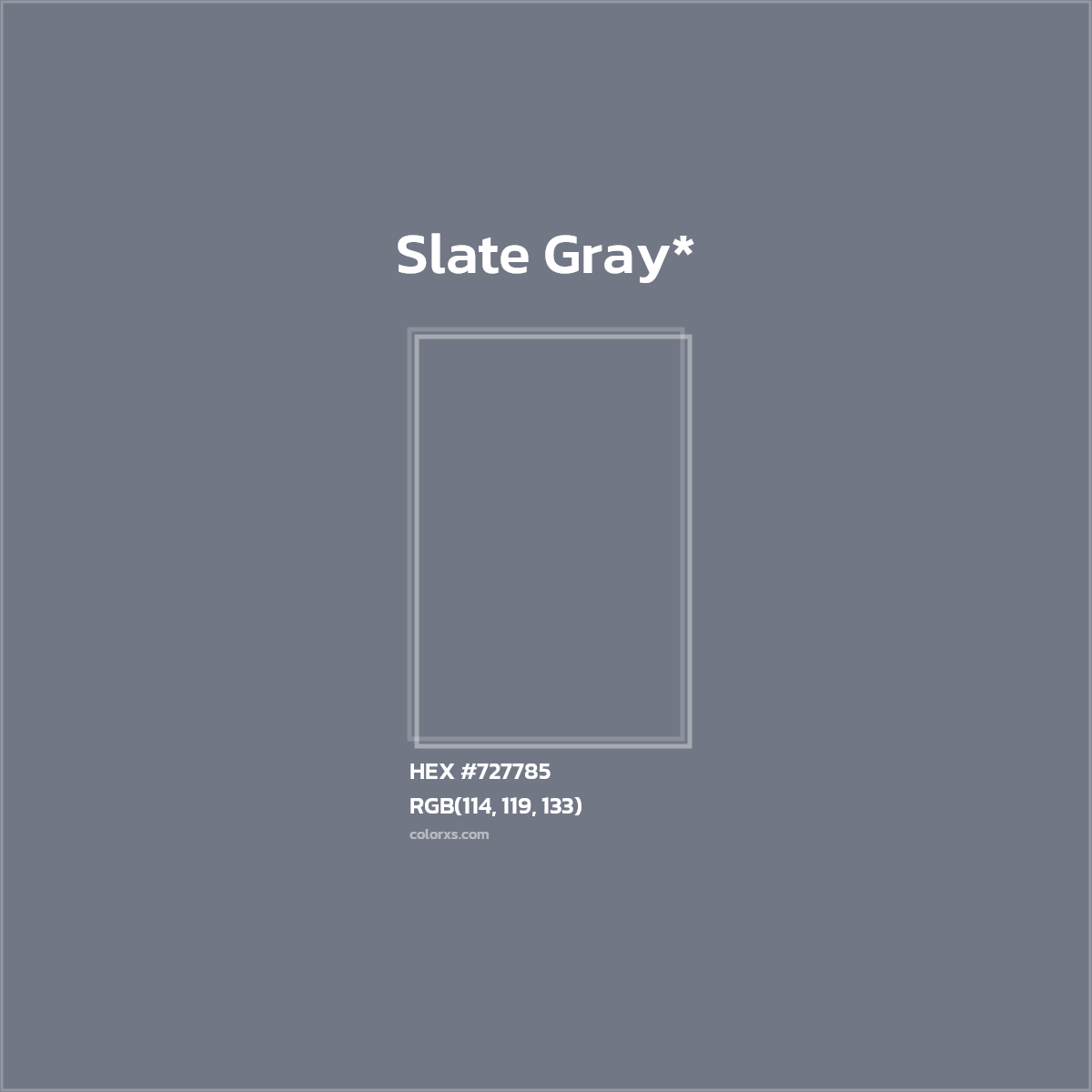 HEX #727785 Color Name, Color Code, Palettes, Similar Paints, Images