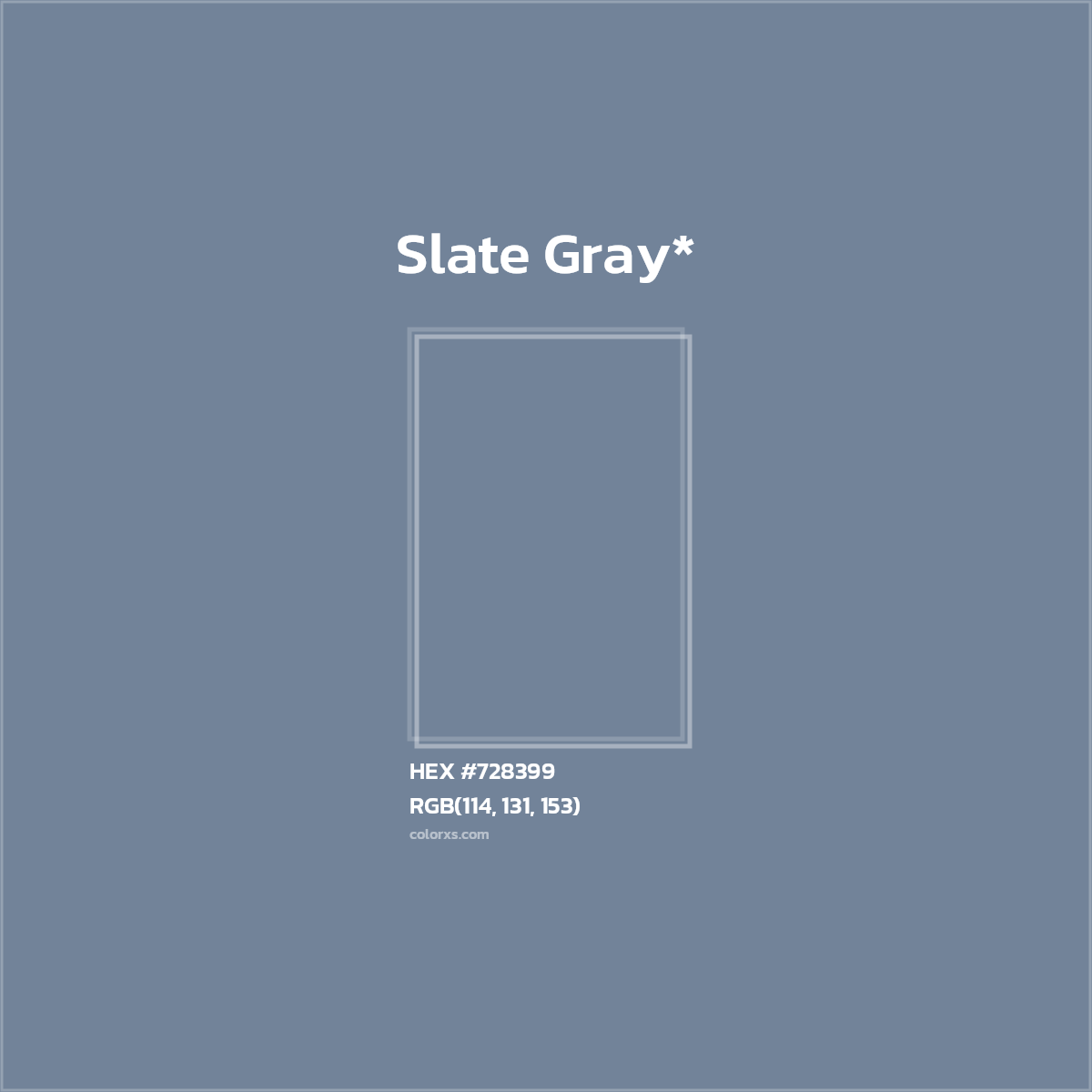 HEX #728399 Color Name, Color Code, Palettes, Similar Paints, Images
