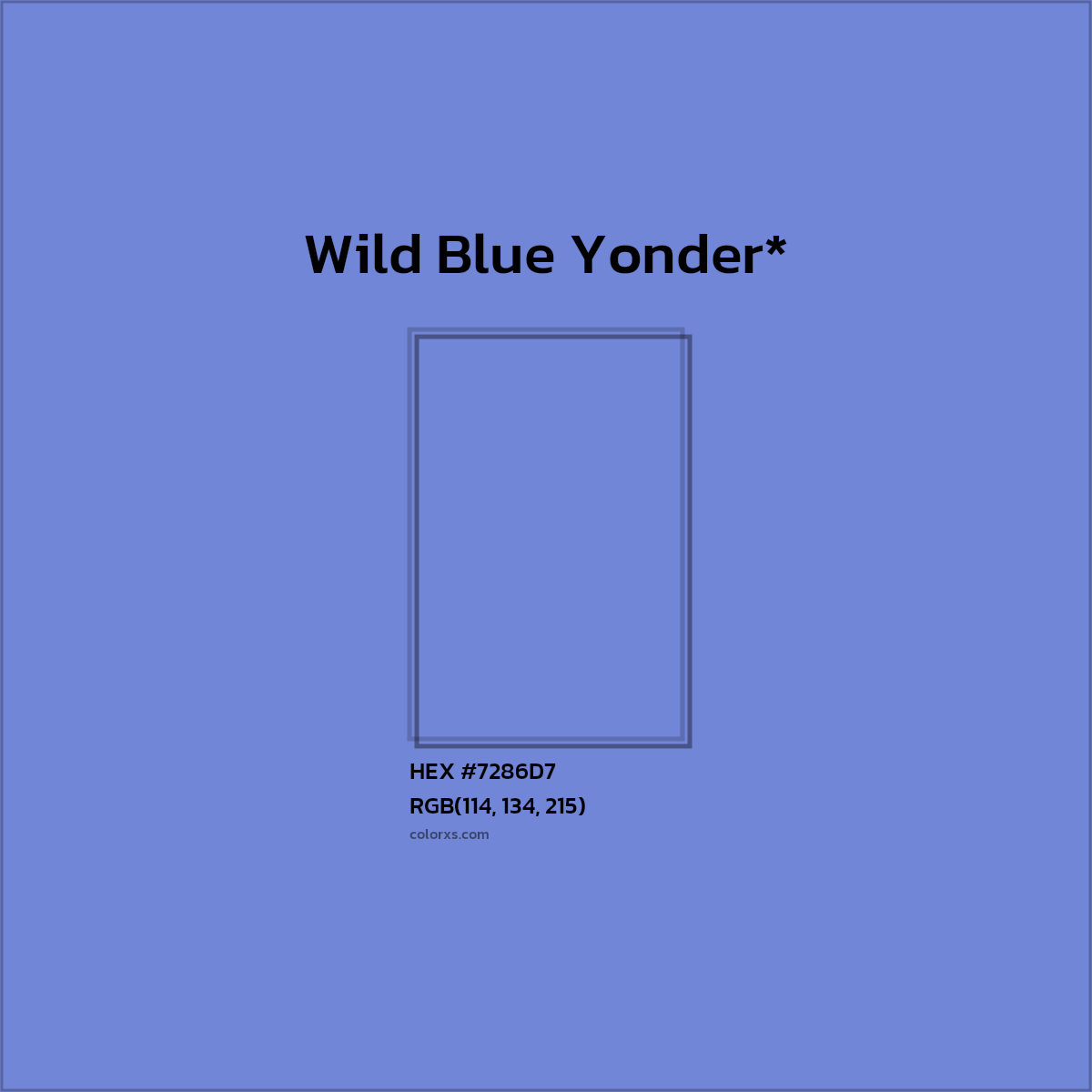 HEX #7286D7 Color Name, Color Code, Palettes, Similar Paints, Images