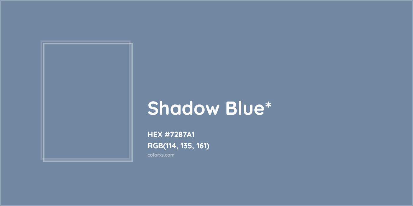 HEX #7287A1 Color Name, Color Code, Palettes, Similar Paints, Images