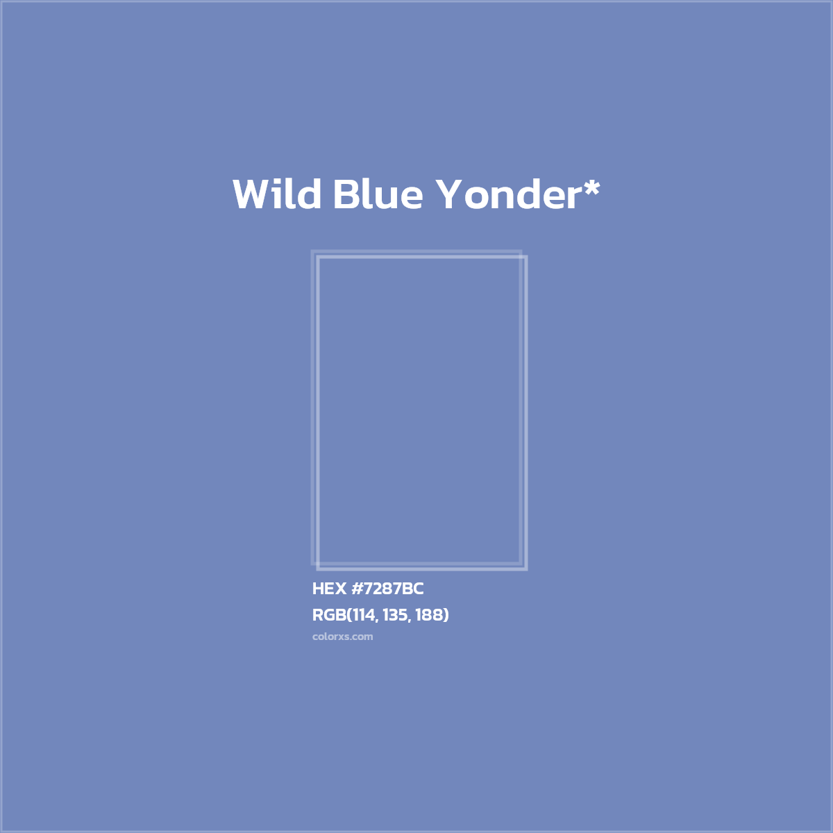 HEX #7287BC Color Name, Color Code, Palettes, Similar Paints, Images