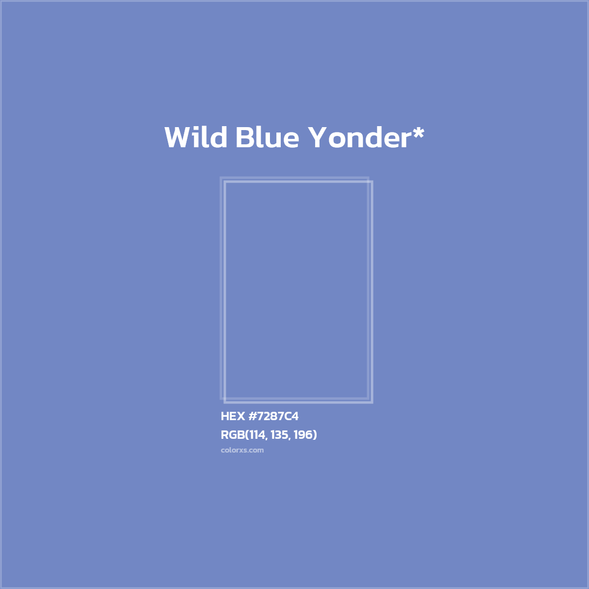 HEX #7287C4 Color Name, Color Code, Palettes, Similar Paints, Images