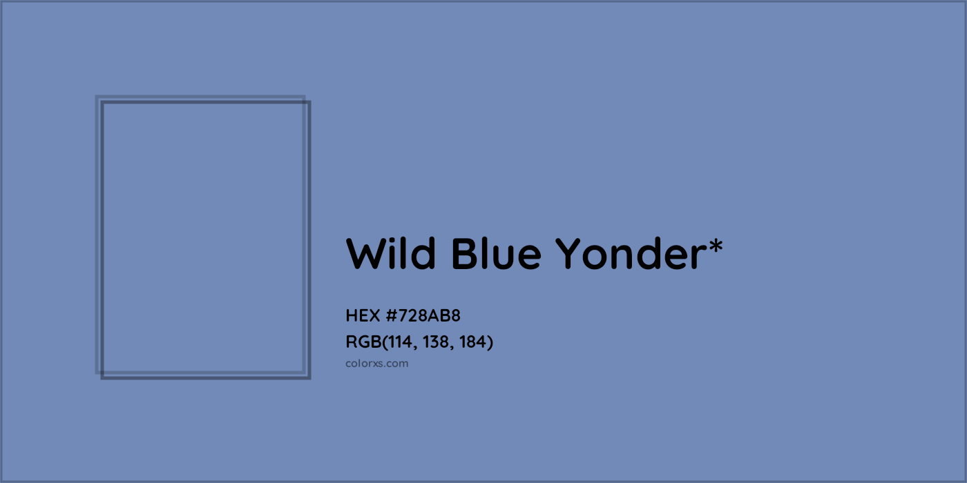 HEX #728AB8 Color Name, Color Code, Palettes, Similar Paints, Images