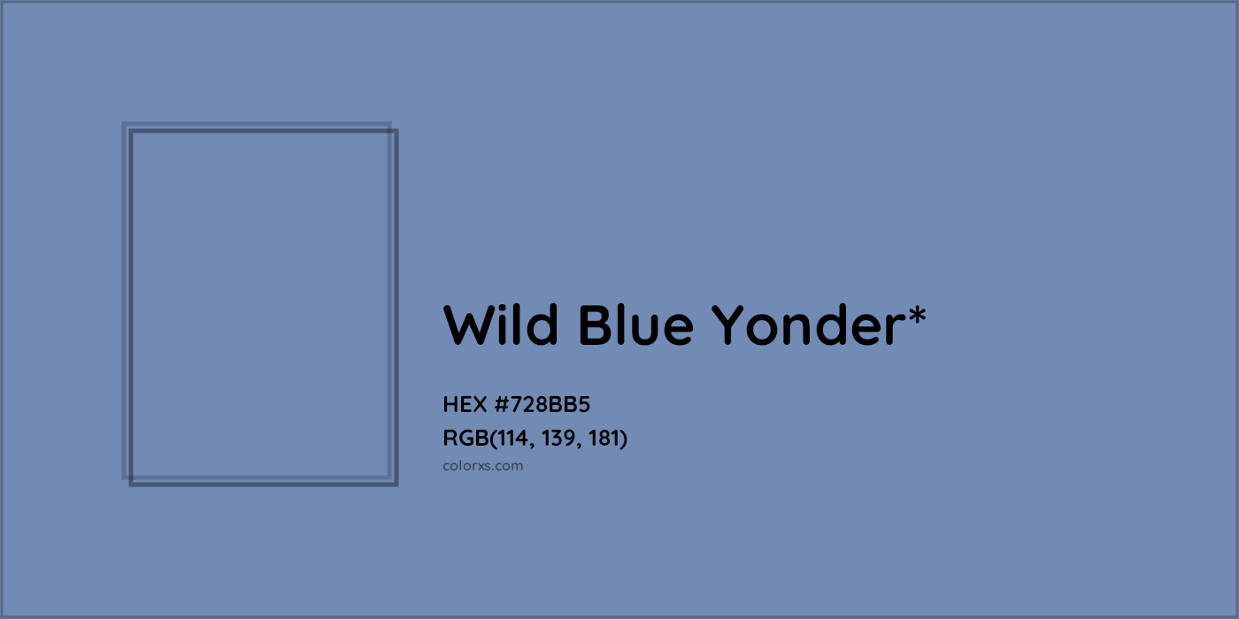 HEX #728BB5 Color Name, Color Code, Palettes, Similar Paints, Images