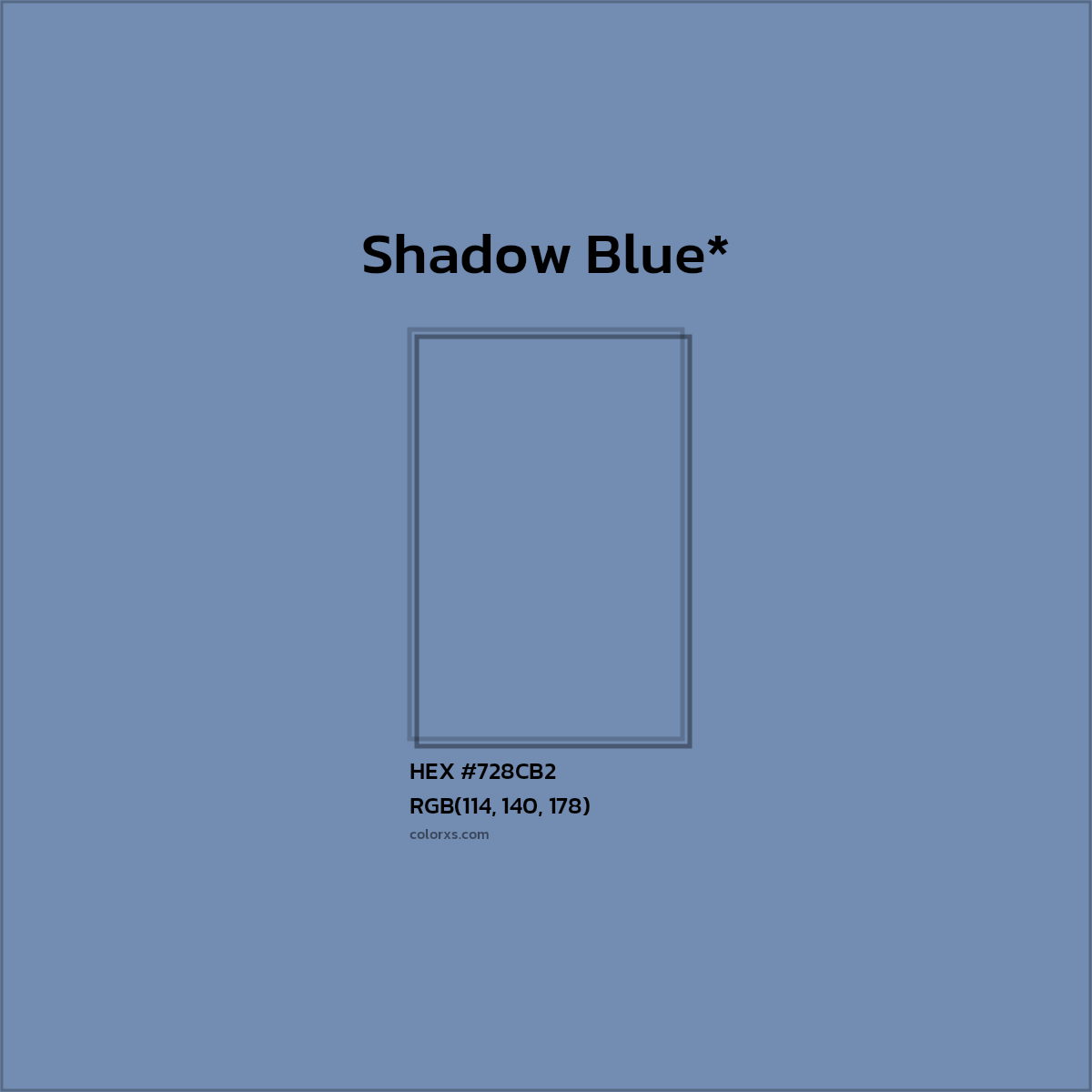 HEX #728CB2 Color Name, Color Code, Palettes, Similar Paints, Images