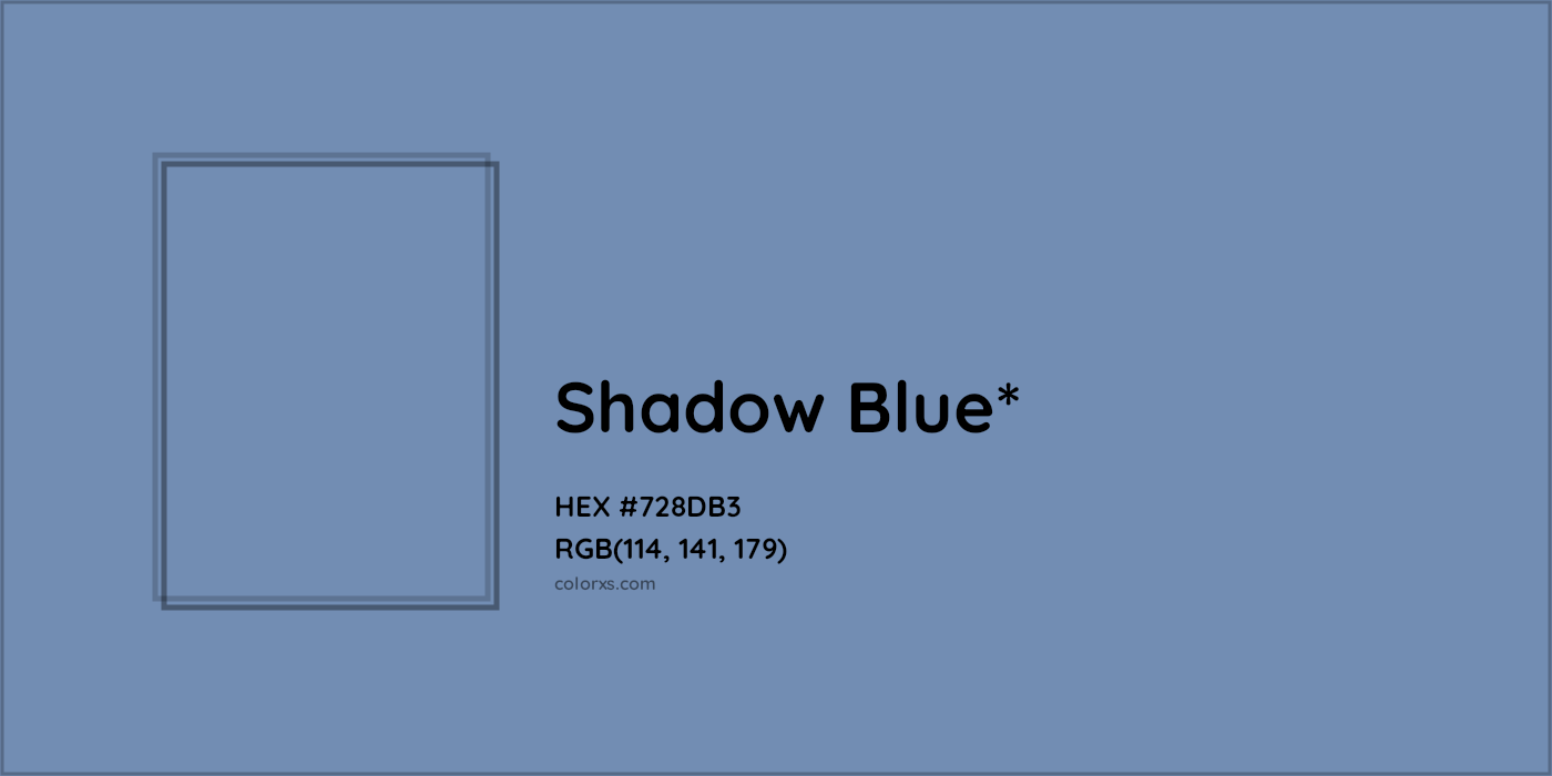 HEX #728DB3 Color Name, Color Code, Palettes, Similar Paints, Images