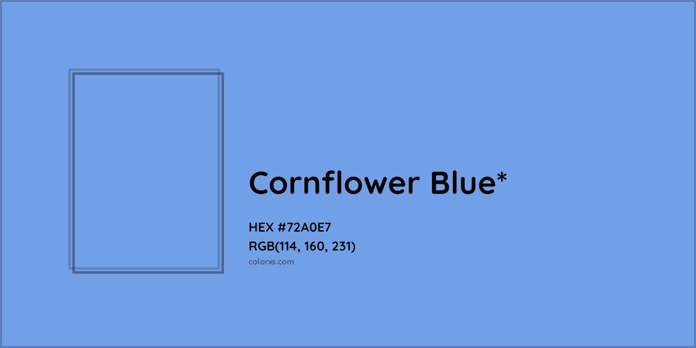 HEX #72A0E7 Color Name, Color Code, Palettes, Similar Paints, Images