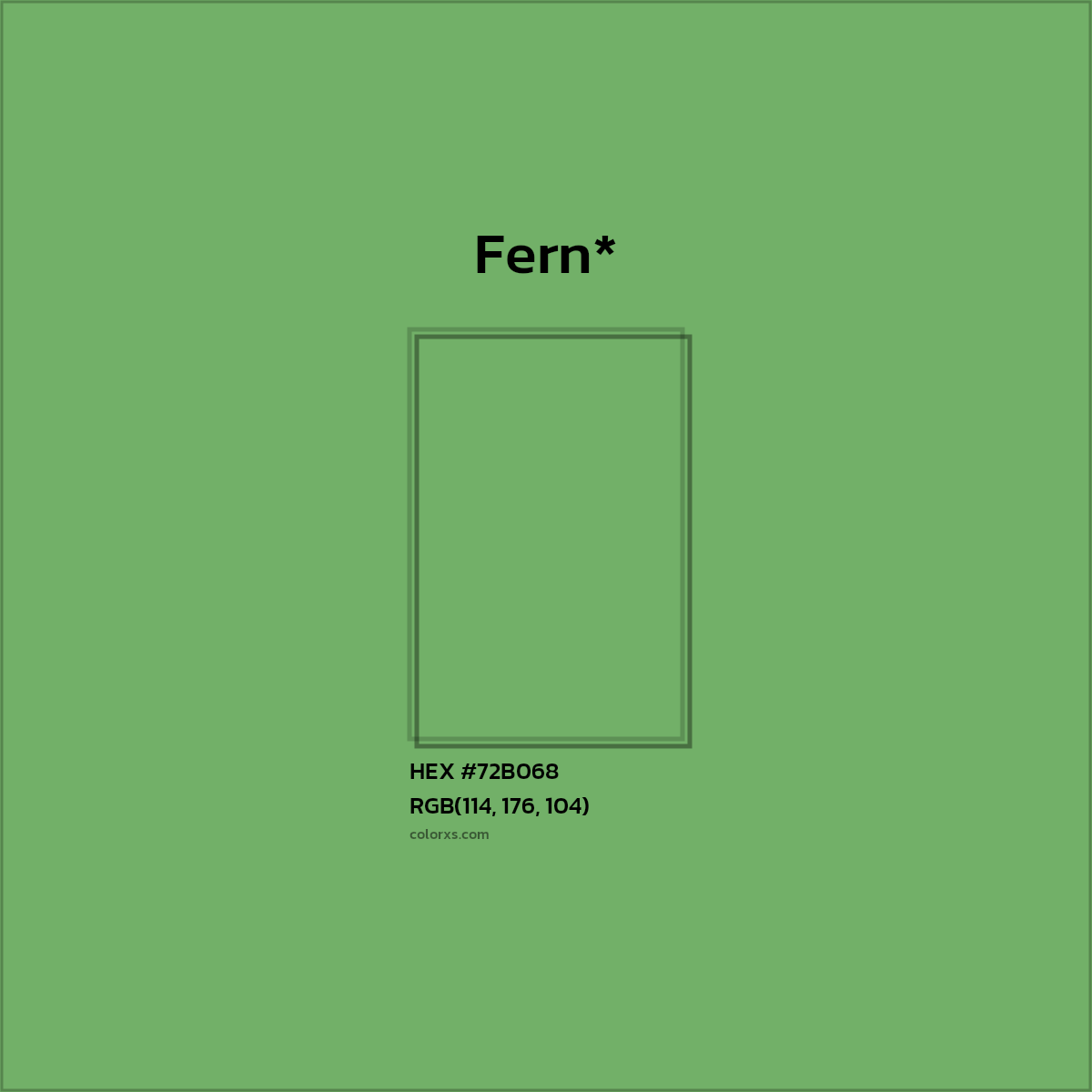 HEX #72B068 Color Name, Color Code, Palettes, Similar Paints, Images