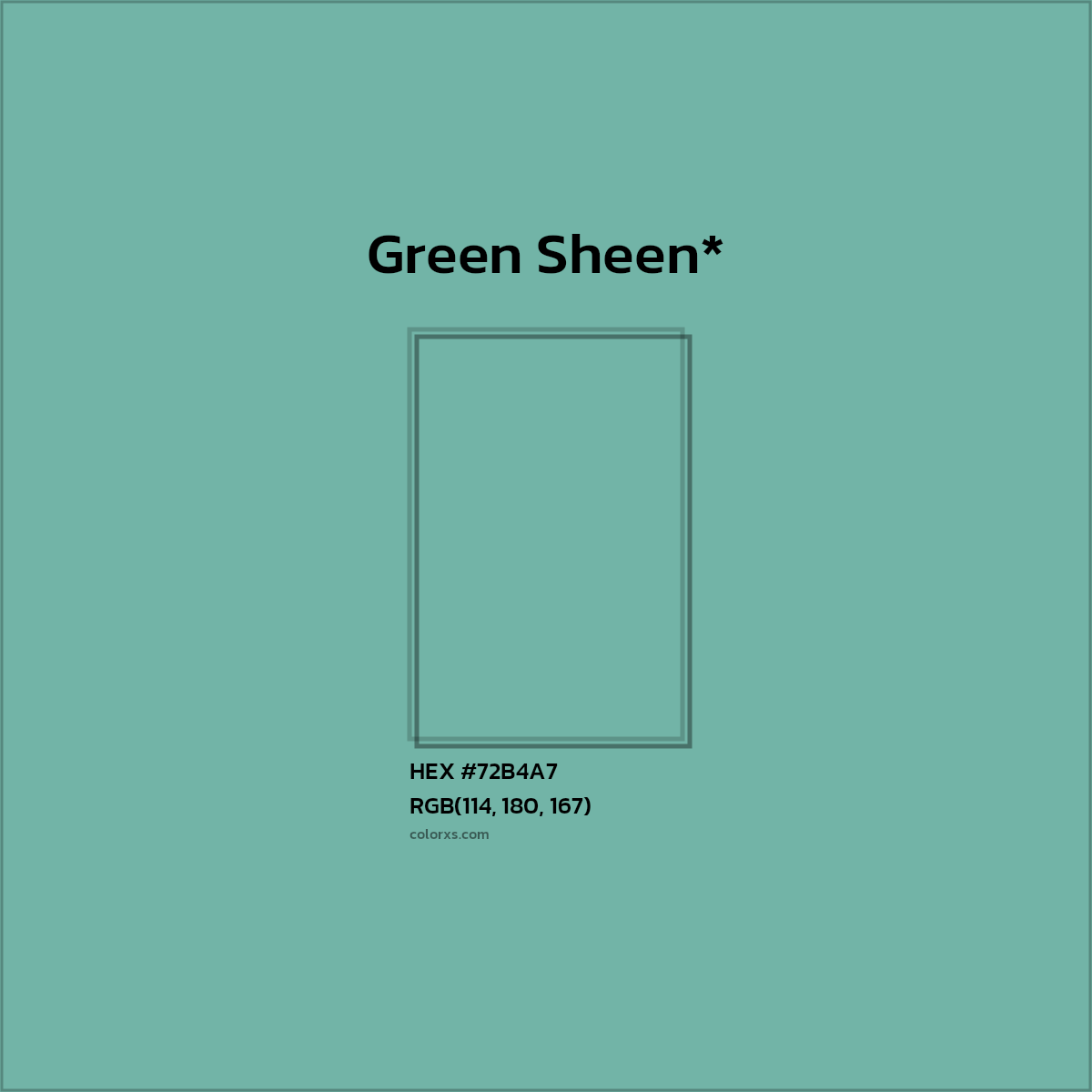 HEX #72B4A7 Color Name, Color Code, Palettes, Similar Paints, Images