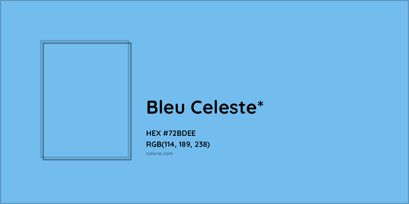HEX #72BDEE Color Name, Color Code, Palettes, Similar Paints, Images