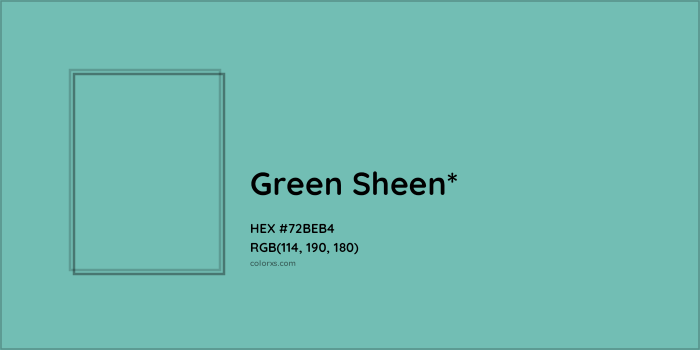 HEX #72BEB4 Color Name, Color Code, Palettes, Similar Paints, Images