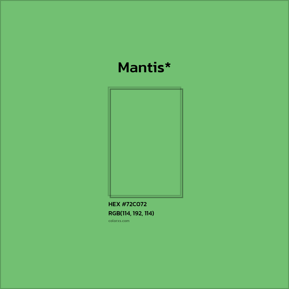 HEX #72C072 Color Name, Color Code, Palettes, Similar Paints, Images