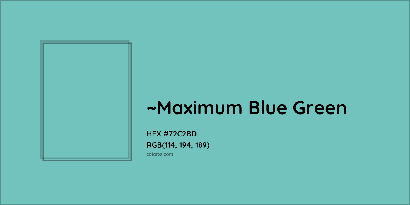 HEX #72C2BD Color Name, Color Code, Palettes, Similar Paints, Images