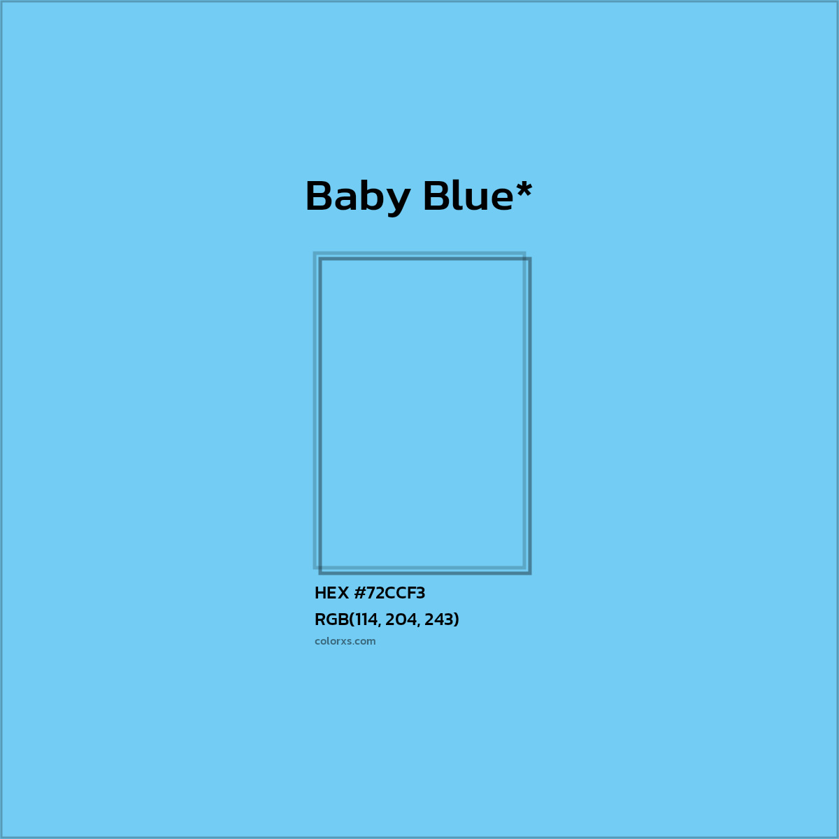 HEX #72CCF3 Color Name, Color Code, Palettes, Similar Paints, Images